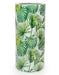 Umbrella Stand Holder Jar, Green, White, Ceramic, Tropical Leaf, 47 x 21 cm