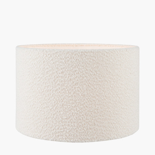 Danielle White Boucle Tapered Cylinder Shade