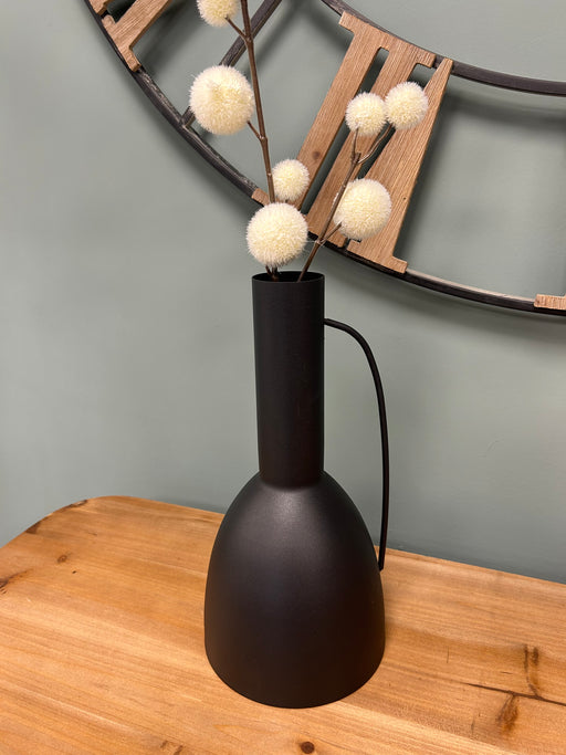 Cassandra Decorative Vase, Modern, Black Metal 
