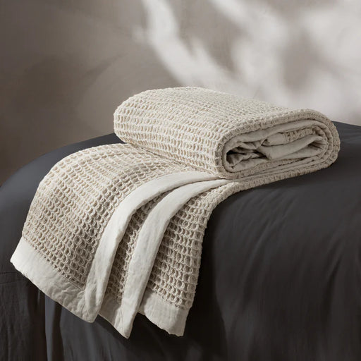 Canopy Oversized Throw, Stripe, Beige, Natural