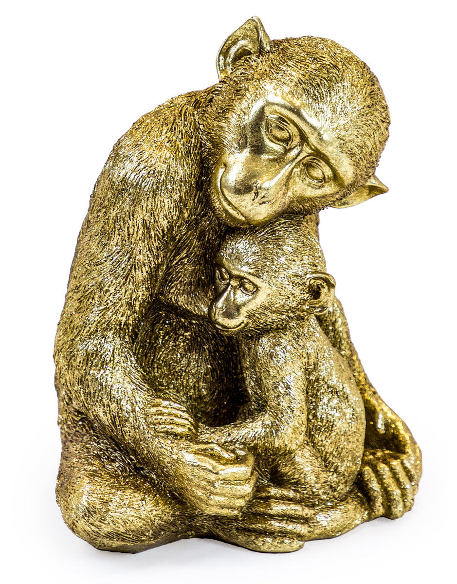 Cute Antique Gold Monkey With Baby Figure- Shop Now! — Decor Interiors -  Home