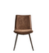 Christchurch Brown Leather Dining Chair With Metal Legs