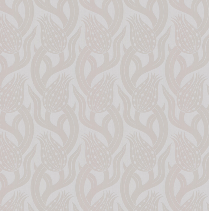 Zoffany Wallpaper - Kensington Walk- Persian Tulip - Silver