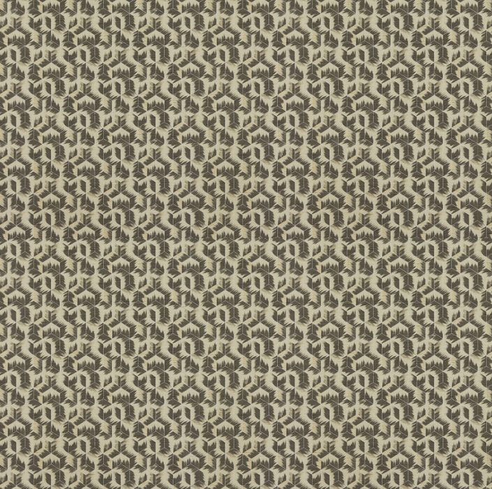 Zoffany Wallpaper - Rhombi - Tumbling Blocks - Stone