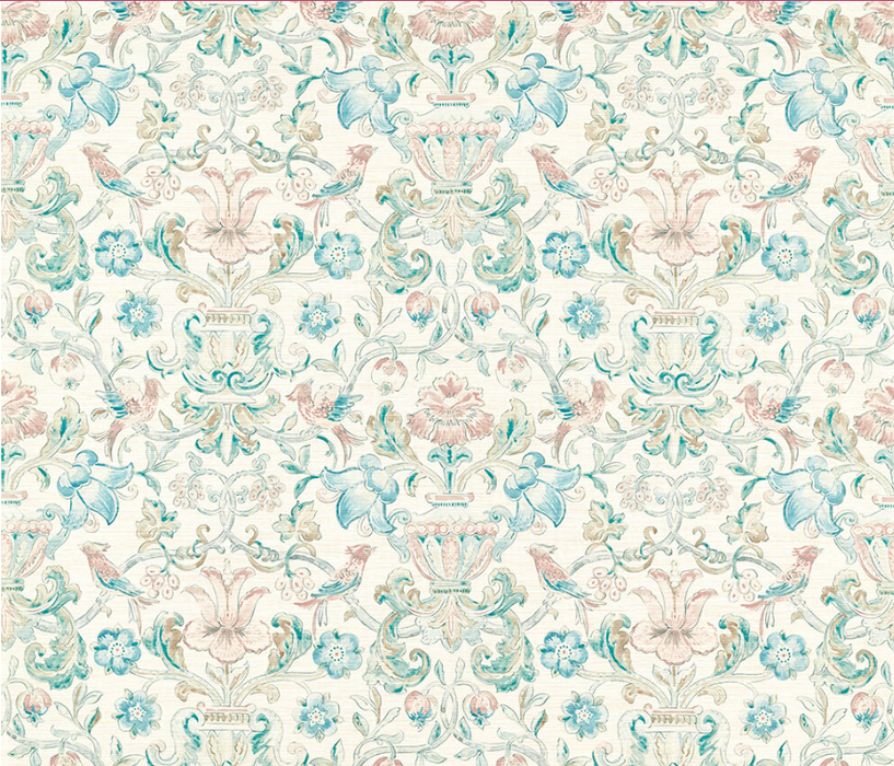 Zoffany Wallpaper - Cotswold Manor - Pompadour Print (Sold by the metre) - Mineral