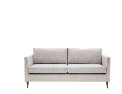 Charlesville 3 Seater Sofa, Natural Fabric, Tapered Arms, Wooden Legs, Due back In 02/05/2024