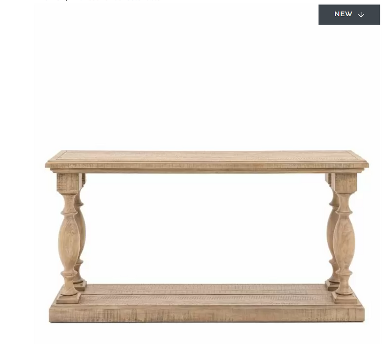 Derby Console Table, Natural Pine, Rectangular