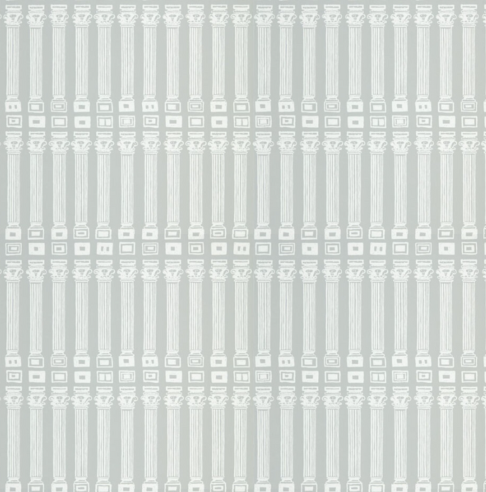 Zoffany Wallpaper - Palladio Volume I - Columns - Empire Grey / Architects White