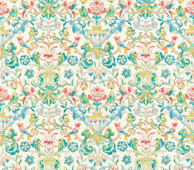 Zoffany Wallpaper - Cotswold Manor - Pompadour Print (Sold by the metre) - Multi