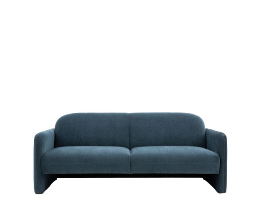 Brooklyn 3 Seater Sofa, Dusty Blue Fabric, Streamlined Arms