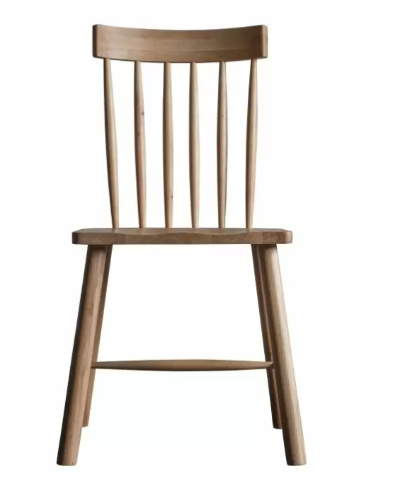 Alessia Dining Chair, Solid Natural Oak, S/2