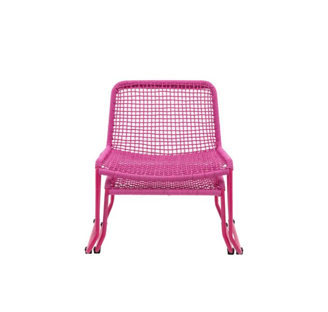 Sassano Lounge Chair with Footstool Pink