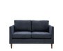 Charlesville 2 Seater Sofa, Charcoal Grey fabric, Cushions, Wooden Legs