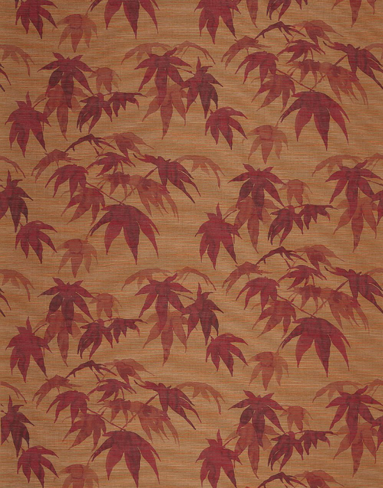 Zoffany Wallpaper - Akaishi  - Acer - Red Wood