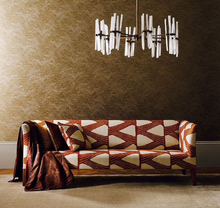 Zoffany Wallpaper - Akaishi  - sold by the metre- Gold