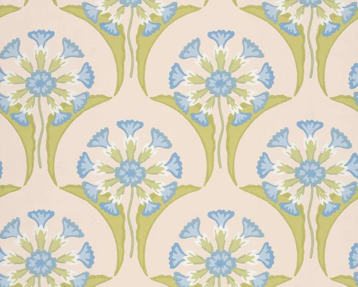 Little Greene Wallpaper - Hencroft Blue Primula