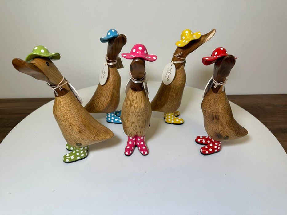 DCUK- Spotty Hat & Welly's Duckling – Green
