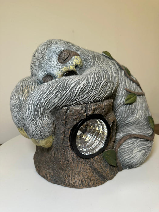 Sleeping Sloth Planter With Solar Light  - 32 x 41 cm