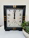 Art Deco Mantle Clock, Black, Gold, Metal, Glass
