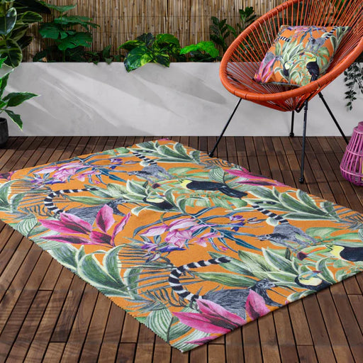 Kali Indoor/Outdoor Rug, Animal Design, Multicolour, Washable