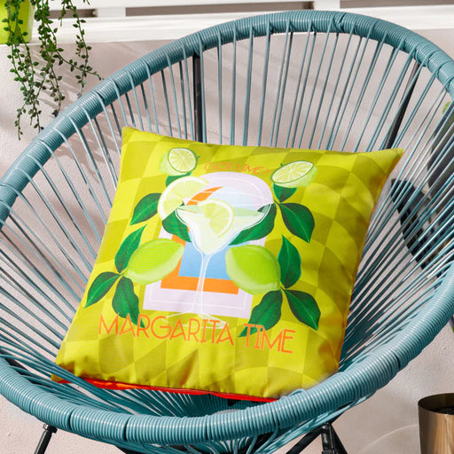 Waterproof Outdoor Cushion, Margarita Design, Lime