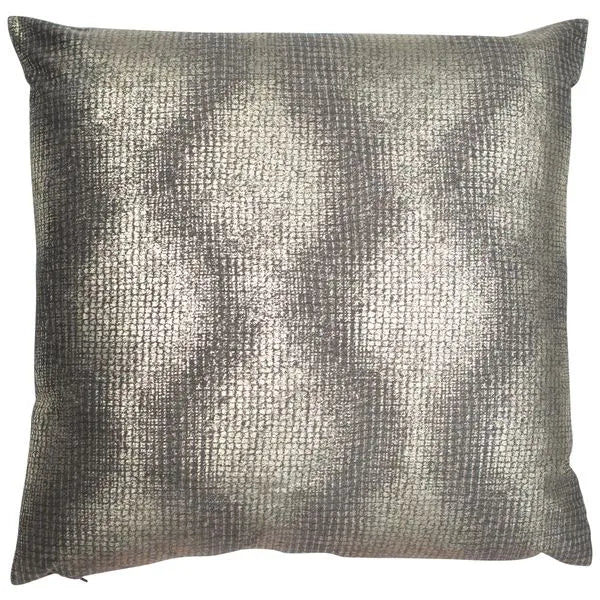 Stylish Rapture Silver Foil Wave Print Cushion  Soft Grey Fabric  100 Polyester  50 x 50cm