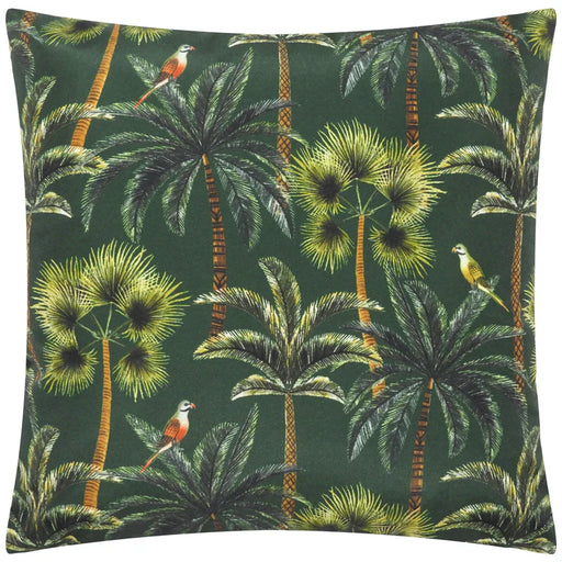 Waterproof Outdoor Cushion, Palms Design, Forest, Ochre