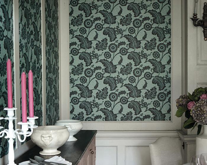 Little Greene Wallpaper - Piccadilly Mock Green