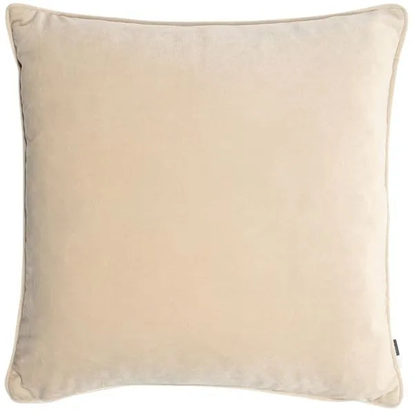 Luxe Champagne Cushion - Soft Velvet Champagne Piping Neutral Color 43x43
