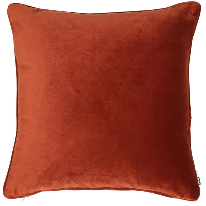 Luxe Paprika Cushion - Soft Velvet with Piped-Edge Details - 43x43cm