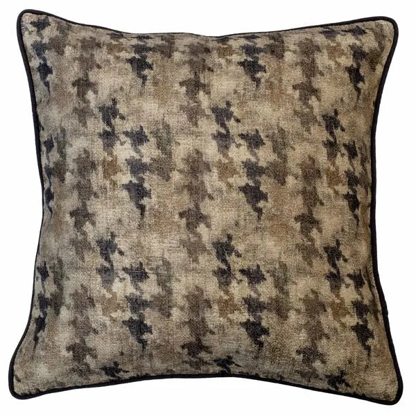 Stefan Dog Tooth Abstract Cushion - Neutral Tones 45x45