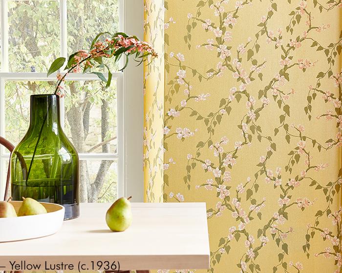 Little Greene Wallpaper - Sakura Yellow Lustre