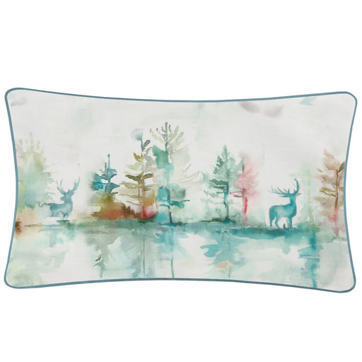 Waterproof Outdoor Cushion, Wilderness Design, Teal