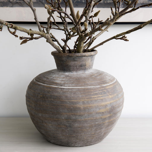 Dallas Vases, Charcoal Urn, Ceramic
