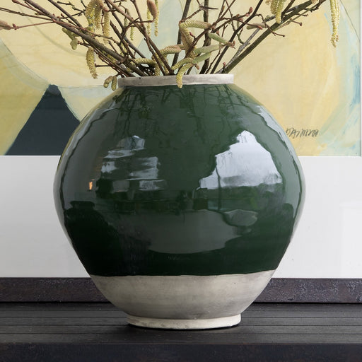Dallas Vases, Green Stone, Urn