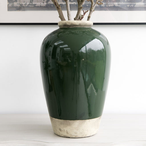 Dallas Vases, Green Stone, Urn