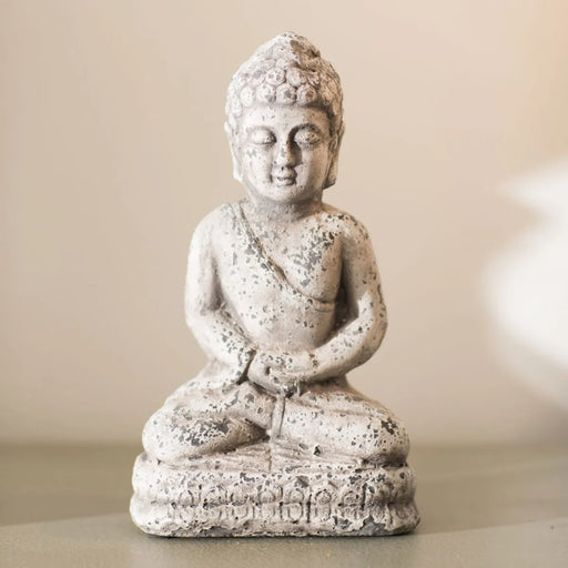 Dallas Mini Sculptures, Buddha, Grey Cement