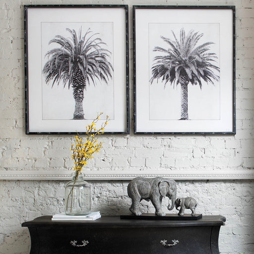 Albion Wall Art, White, Black, Set Of 2, Palm Tree 