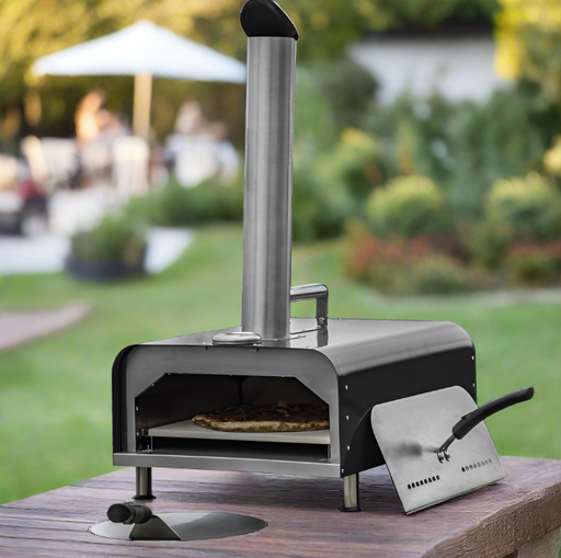 Renzo Outdoor Pizza Oven, Tabletop, Black, Stainless Steel