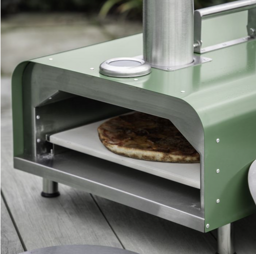Renzo Outdoor Pizza Oven, Tabletop, Green, Stainless Steel