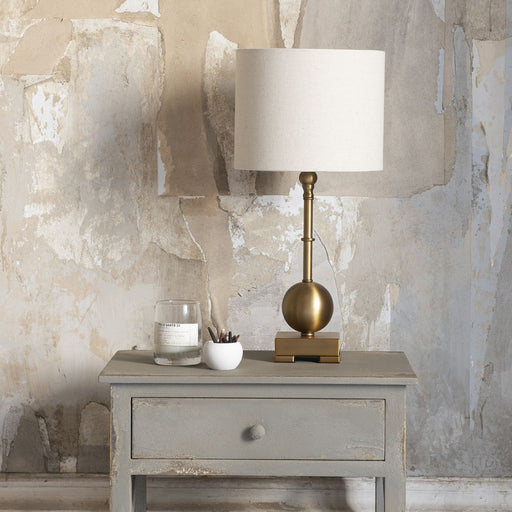 Derby Table Lamps, Brushed Gold Metal, Bedside Lamp