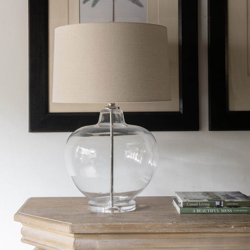 Derby Table Lamp, Clear Glass, Round, Shade