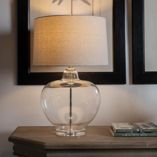 Derby Table Lamp, Clear Glass, Round, Shade