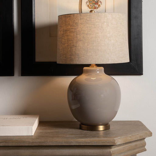 Derby Table Lamps, Light Grey, Glass, Shade