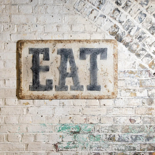 Riva Wall Art, Brown Iron, 'Eat' Wall Plaque