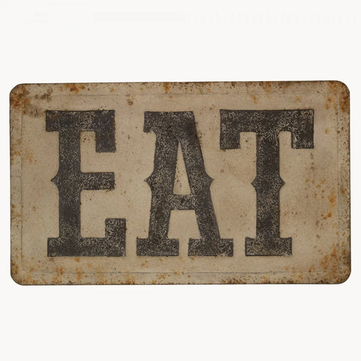 Riva Wall Art, Brown Iron, 'Eat' Wall Plaque