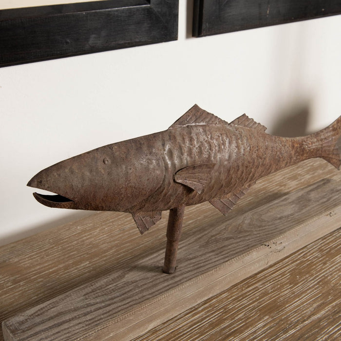 Riva Fish Sculpture, Natural Pine