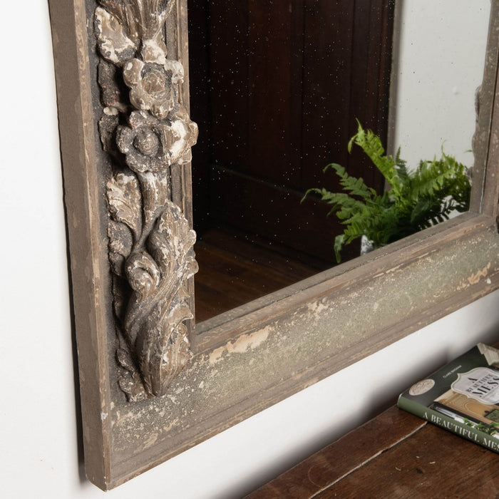 Riva Wardrobe Wall Mirror, Natural Pine, Rectangular, Large