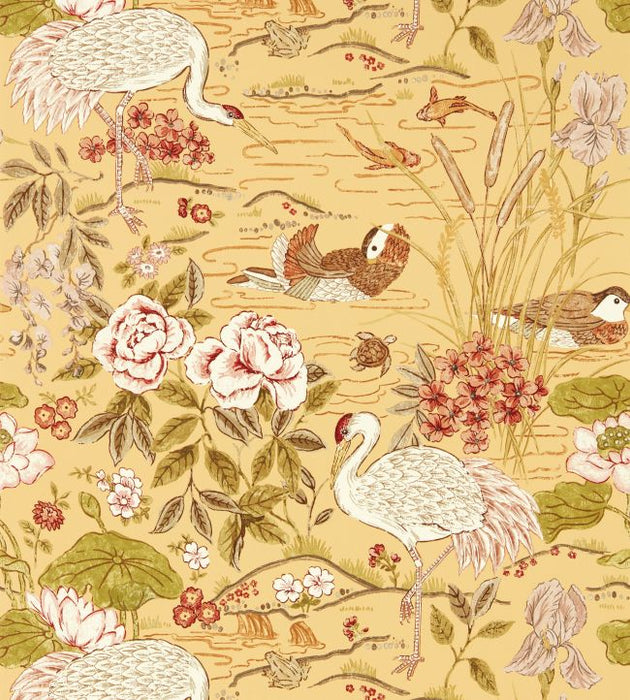 Crane & Frog Wallpaper by Sanderson