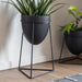 Sophie Decorative Metal Plant Pot In Black (Large)